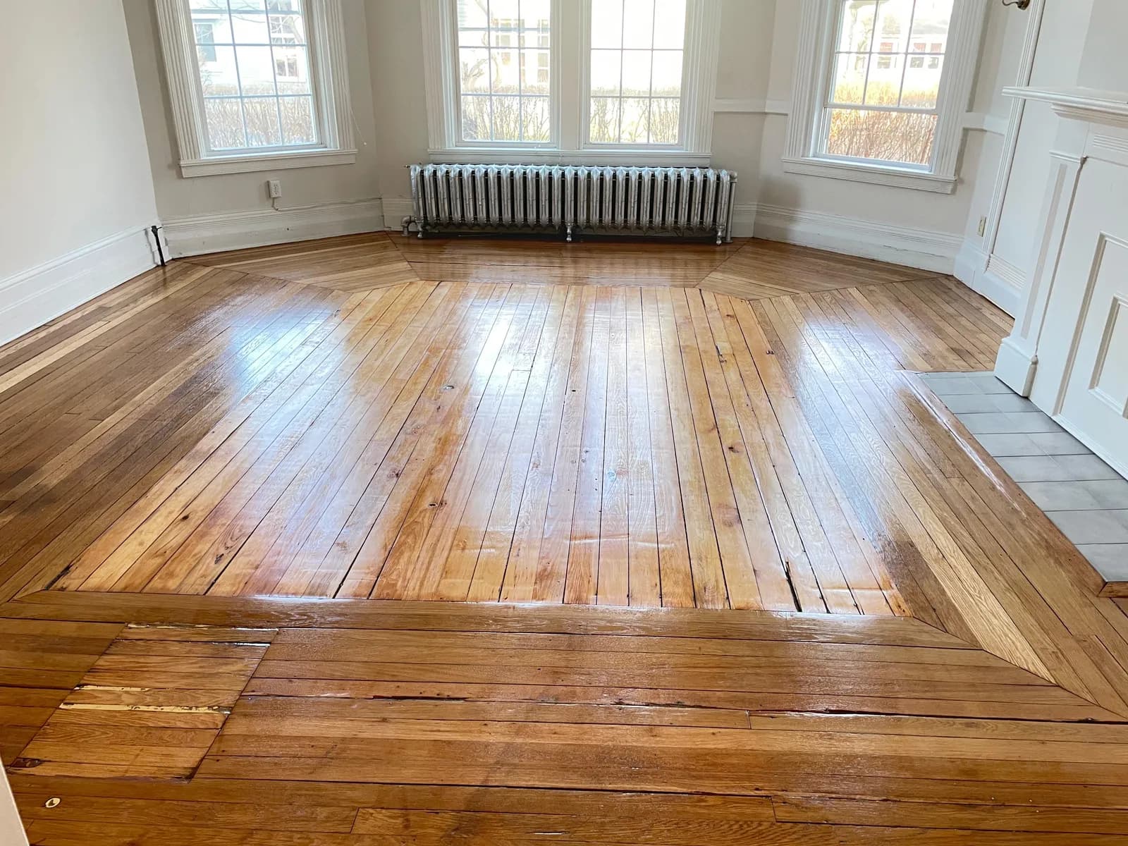 Hardwood refinishing and tile